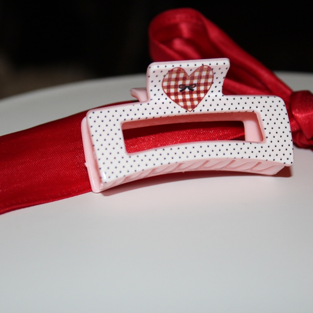 Sweetheart Sampler Mini Claw Clip - Sweetheart Check